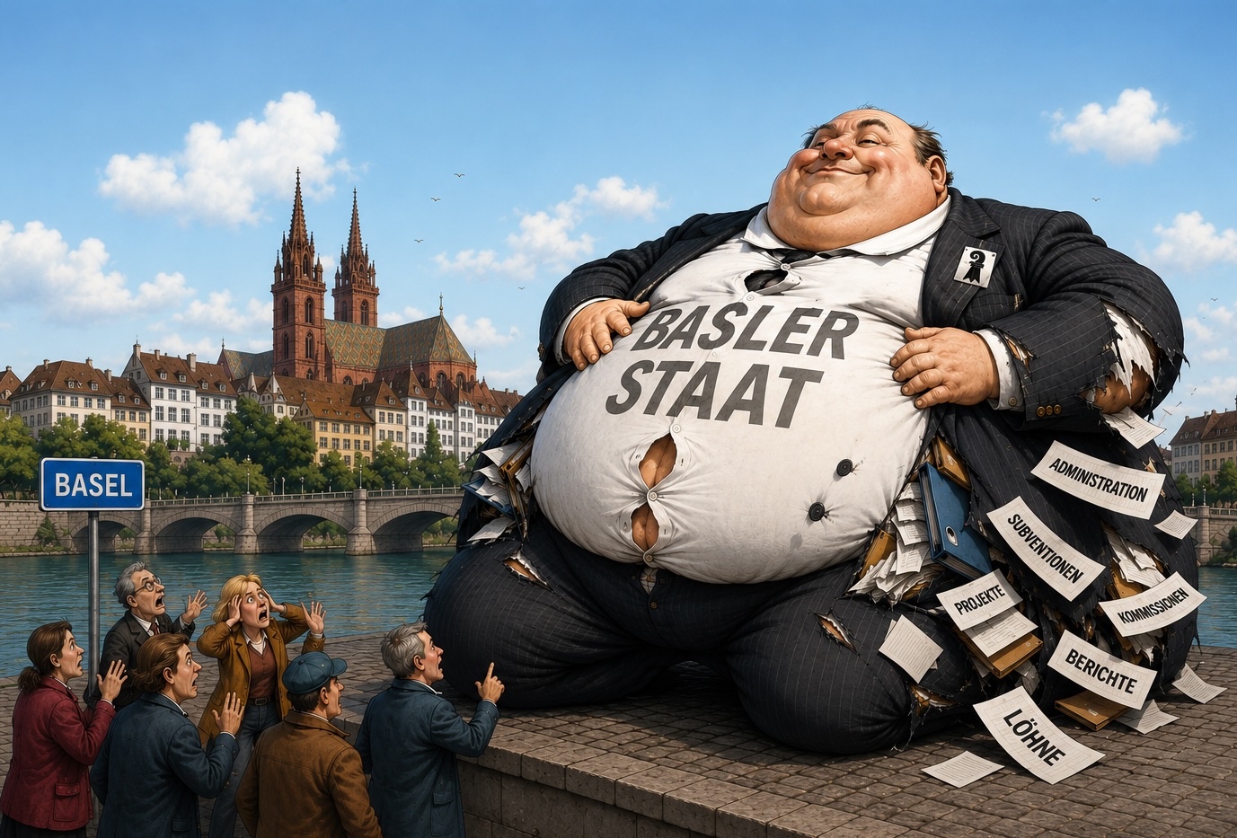Ungesunde Entwicklung: Der Basler Staat wächst überproportional zur Bevölkerungsentwicklung.
